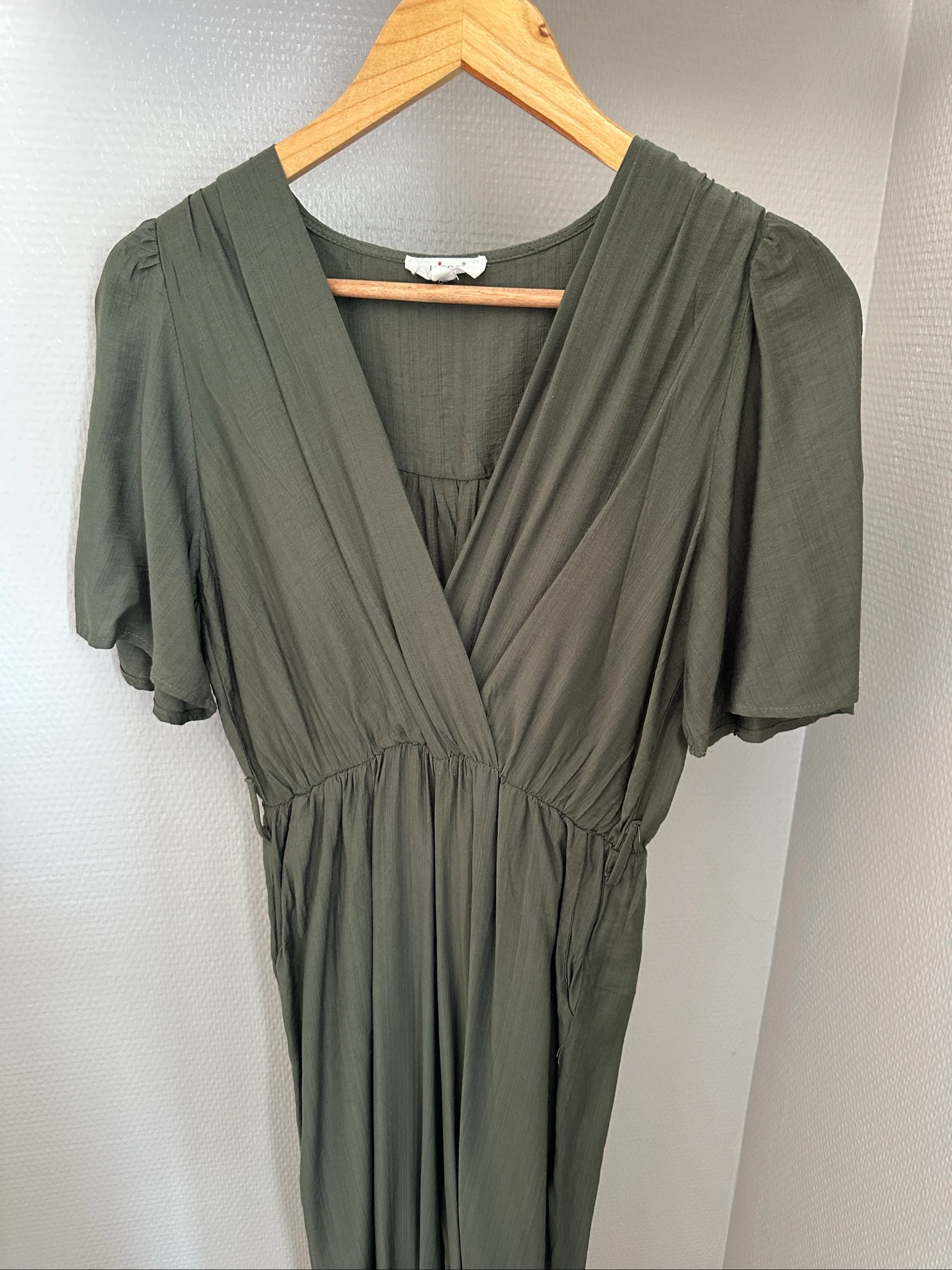 Kaki Fluid Jumpsuit – YCOO Paris – Size XS – New Without Tag – photo 2